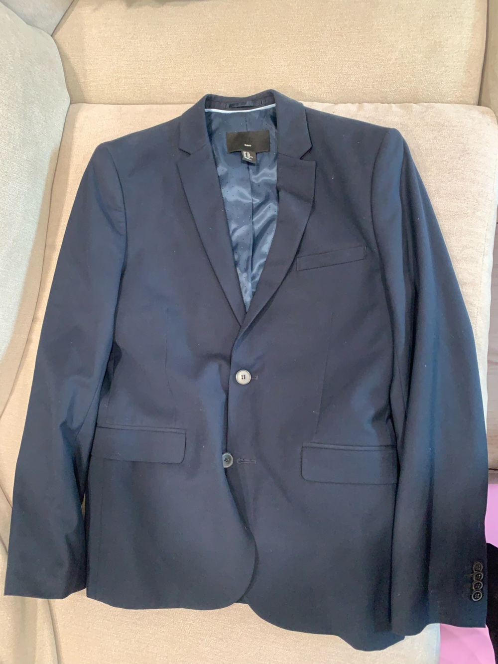 H&m Slim Fit Navy Blazer